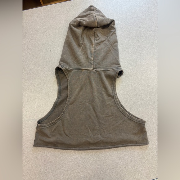 Earthbound Distressed Ombré Cropped Hoodie Boho bohemian peace sign small - Picture 2 of 7